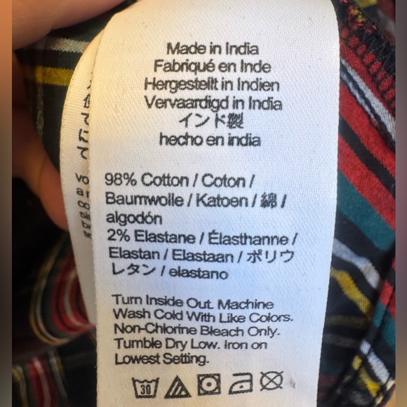 J. Crew Multicolor Plaid Shirt with Decorative Buttons - Picture 7 of 7